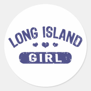 Long Island Girl Classic Round Sticker