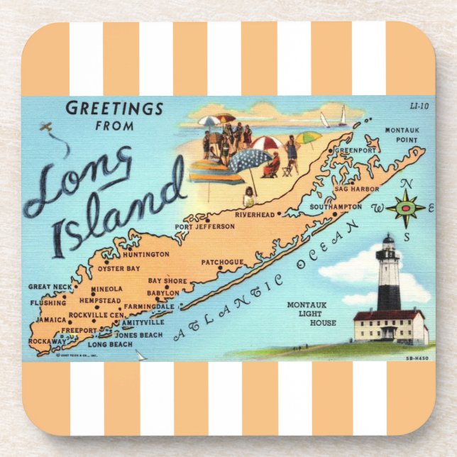 Long Island Greetings Coaster Set (Front)