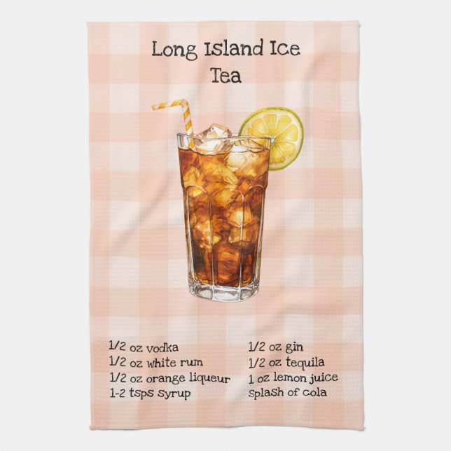 Long Island Ice Tea Bar Towel (Vertical)