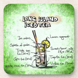 Long Island Iced Tea Drink Recipe Coaster