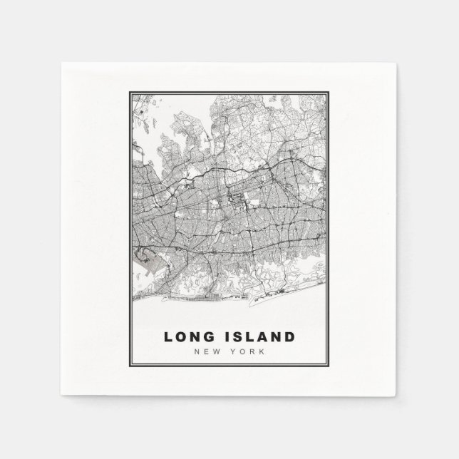 Long Island Map Napkin (Front)