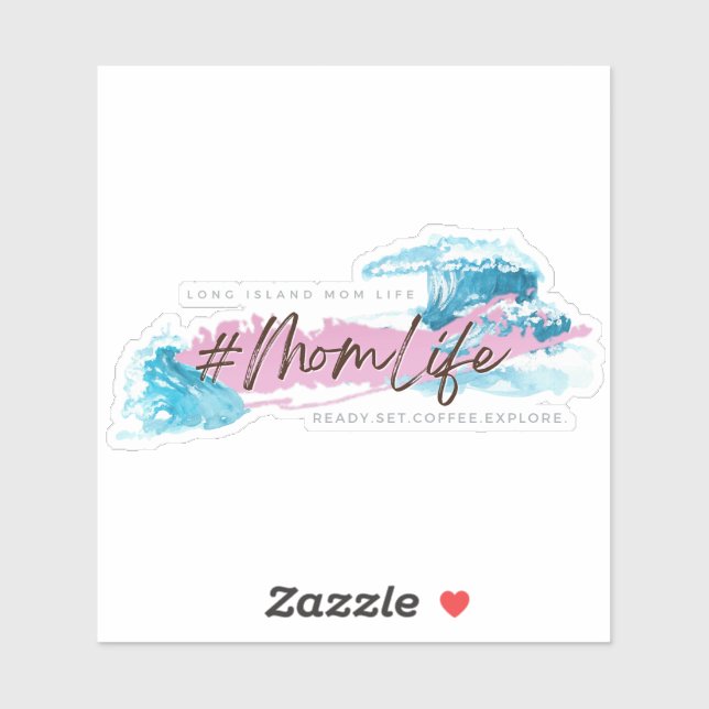 Long Island Mum Life Wave Vinyl Sticker (Sheet)
