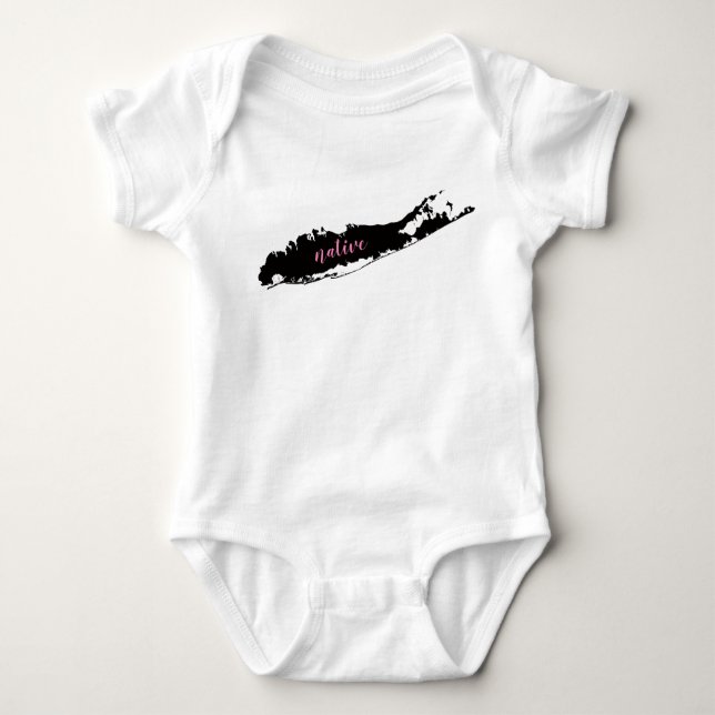 long island native onsie baby bodysuit (Front)
