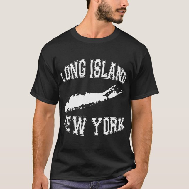 long island new york american t-shirts (Front)
