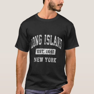 Long Island New York NY Vintage Established Sports T-Shirt