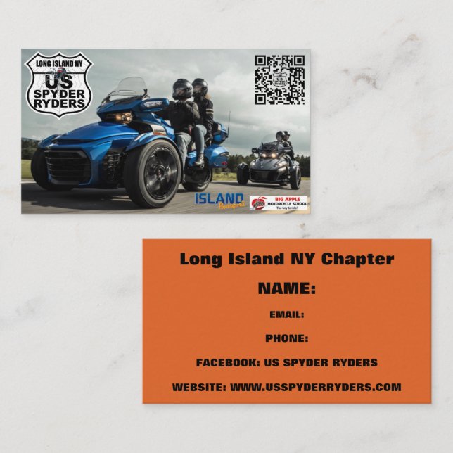 Long Island NY Chapter  - Business Cards 3 (Front/Back)