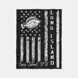 Long Island Ny For Fluke Fishing Fishermen Fleece Blanket
