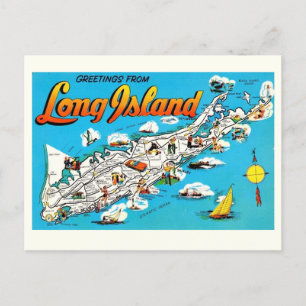 Long Island, NY Greeting Postcard