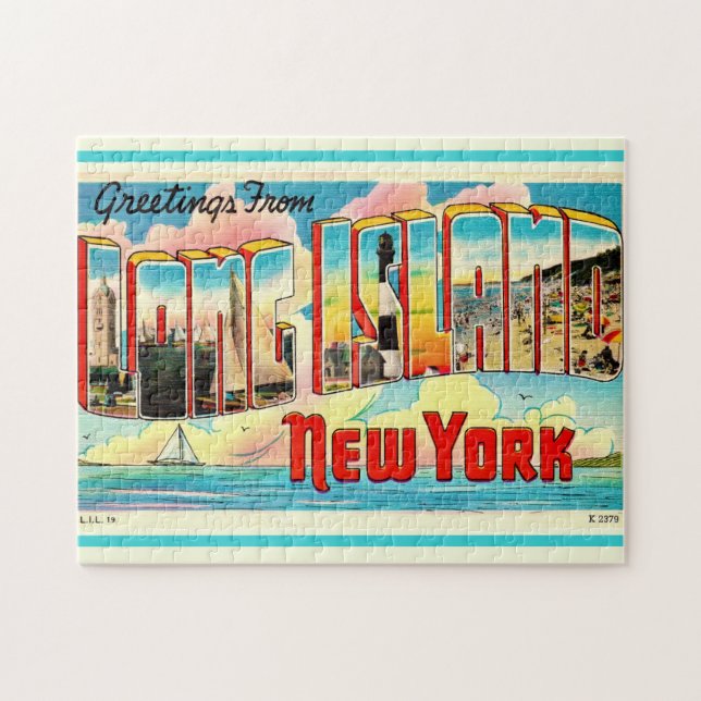 Long Island Retro 11x14 Jigsaw Puzzle (Horizontal)