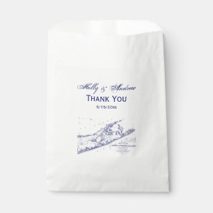 Long Island The Hamptons Map Favour Bags
