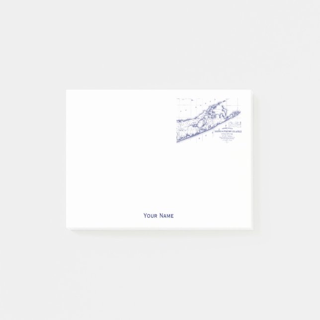 Long Island The Hamptons Map Post-it Notes (Front)