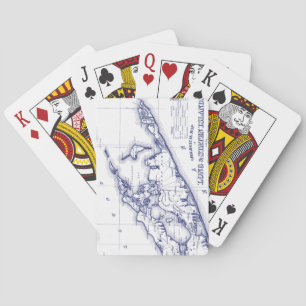 Long Island The Hamptons Map VC Playing Cards