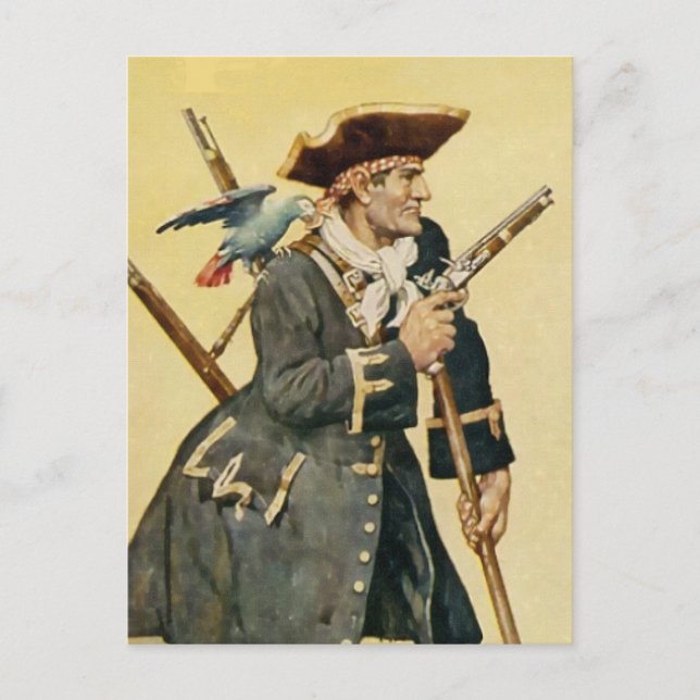 “Long John Silver” from “Treasure Island” Postcard (Front)