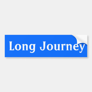 Long journey blue bumper stickers