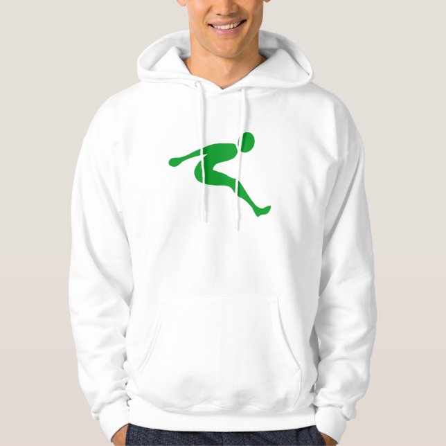 Long Jump - Grass Green Hoodie (Front)