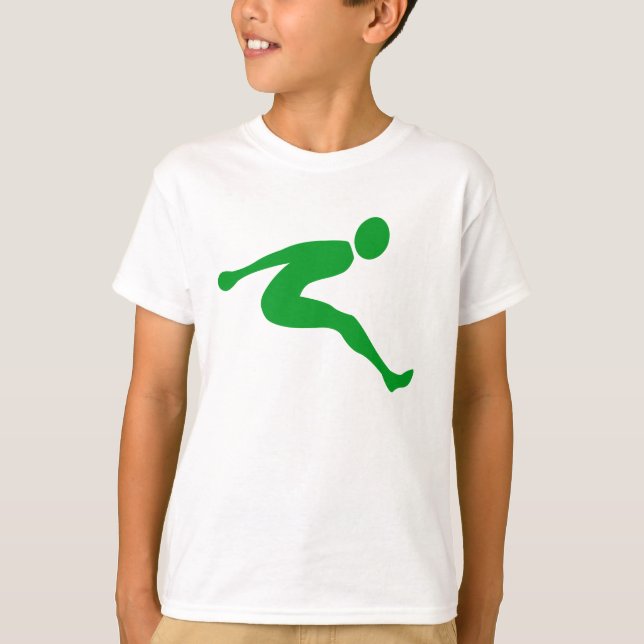 Long Jump - Grass Green T-Shirt (Front)