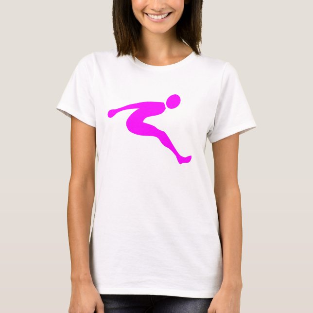 Long Jump - Magenta T-Shirt (Front)