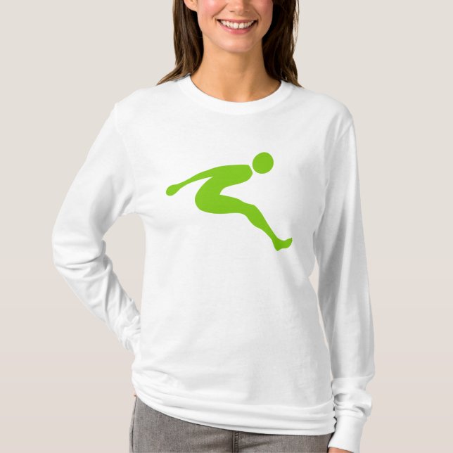 Long Jump - Martian Green T-Shirt (Front)