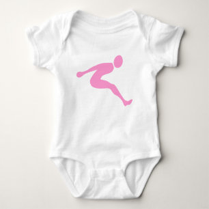 Long Jump - Pink Baby Bodysuit
