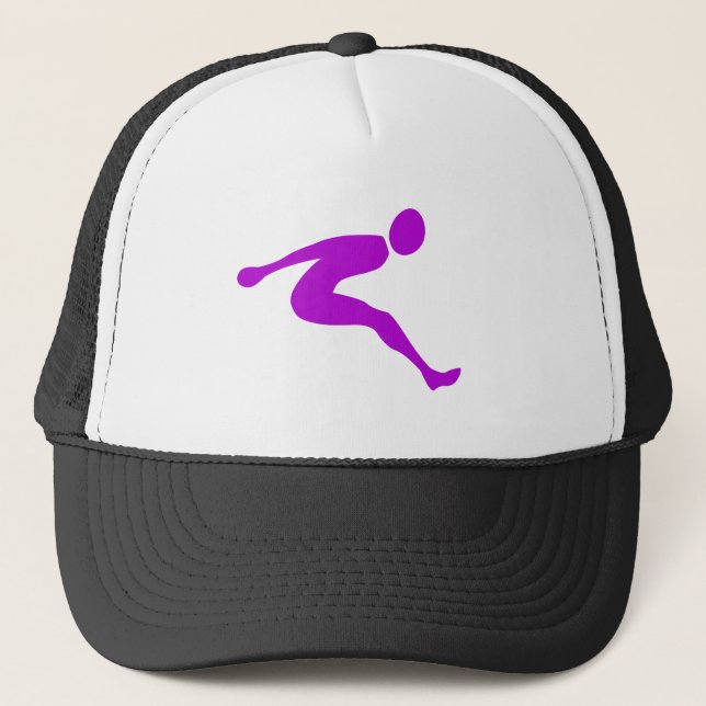 Long Jump - Purple Trucker Hat (Front)