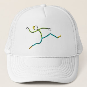 Long Jump Stickman Trucker Hat