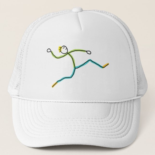 Long Jump Stickman Trucker Hat (Front)
