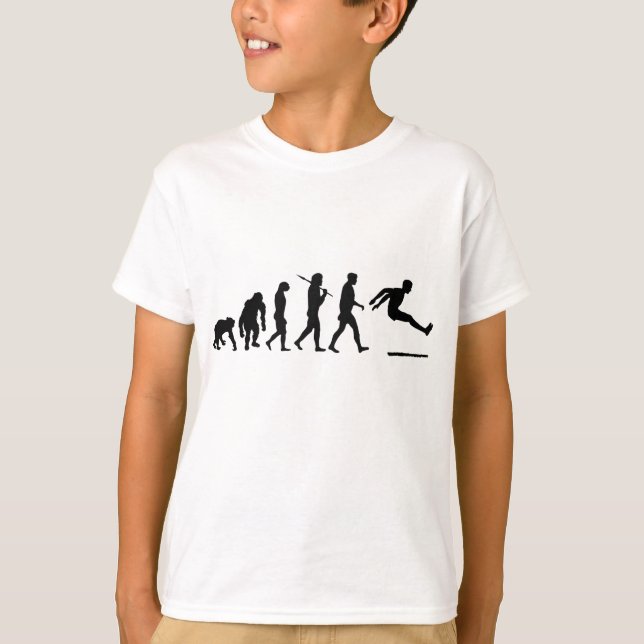 Long Jumper long jumping evolution kids athletic T-Shirt (Front)