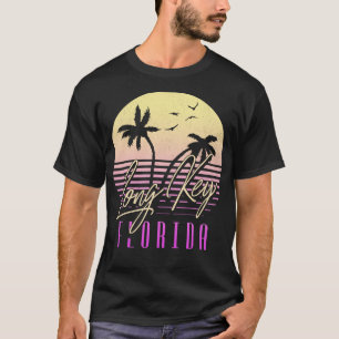 Long Key South Florida Vintage Tropical Sunset Pal T-Shirt