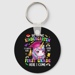 Long Kindergarten Hello First Grade Graduation Key Ring