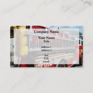 Long Ladder on Fire Truck Business Card