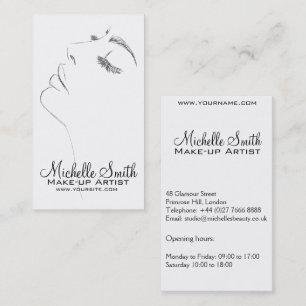 Long lashes eyeliner Lash Extensions Black Sketch Business Card