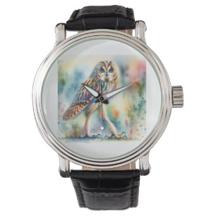 Long Legged Owl 210824AREF108 - Watercolor Watch