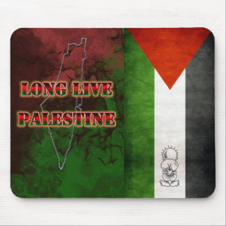 Long Life Palestine Flag Grunge Mousepad