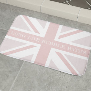 Long Live Bubble Baths Pink UK Flag Bath Mat