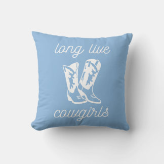 Long Live Cowgirls Blue Coastal Cowgirl Boots Cushion