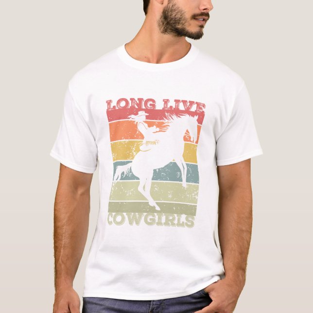 Long Live Cowgirls - Celebrate Western Style T-Shirt (Front)