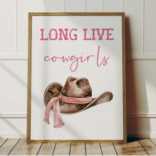 Long Live Cowgirls Poster Kids Western Room Decor