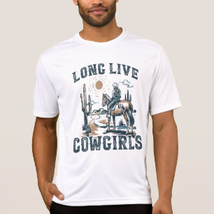 Long Live Cowgirls Retro Sublimations, Western T-Shirt