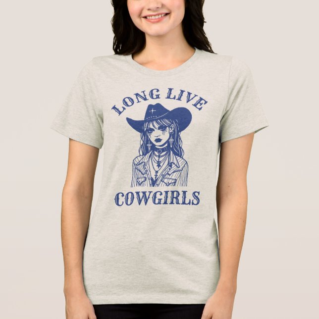 Long Live Cowgirls Vintage Western Graphic Tee (Front)