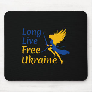 Long Live Free Ukraine With Angel  Mouse Pad