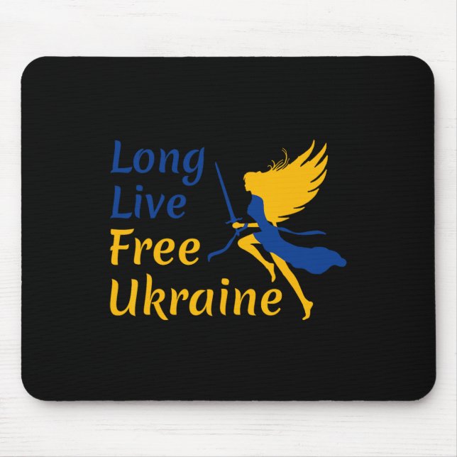 Long Live Free Ukraine With Angel  Mouse Pad (Front)