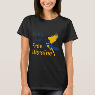 Long Live Free Ukraine With Angel T-Shirt