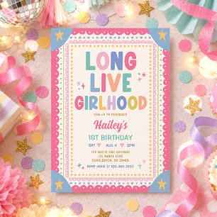 Long Live Girlhood Whimsical Birthday Party Invitation