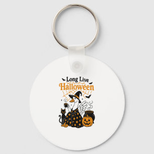 Long Live Halloween Goose Witch Key Ring