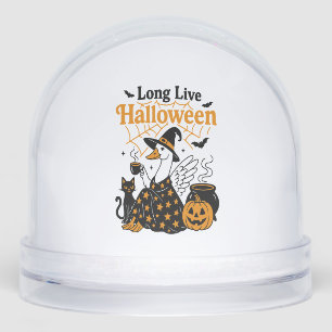Long Live Halloween Goose Witch Snowglobe