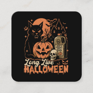 Long Live Halloween Square Business Card