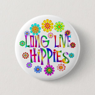 Long Live Hippies 6 Cm Round Badge