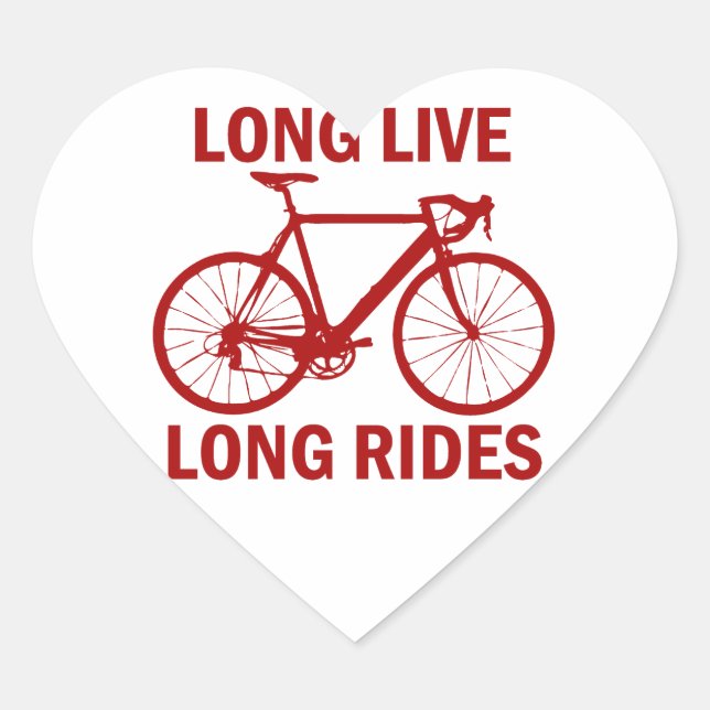 Long Live Long Rides Heart Sticker (Front)