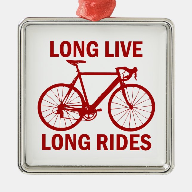 Long Live Long Rides Metal Tree Decoration (Front)