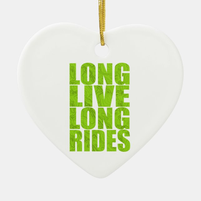 Long Live Long Rides (Topo) Ceramic Tree Decoration (Front)